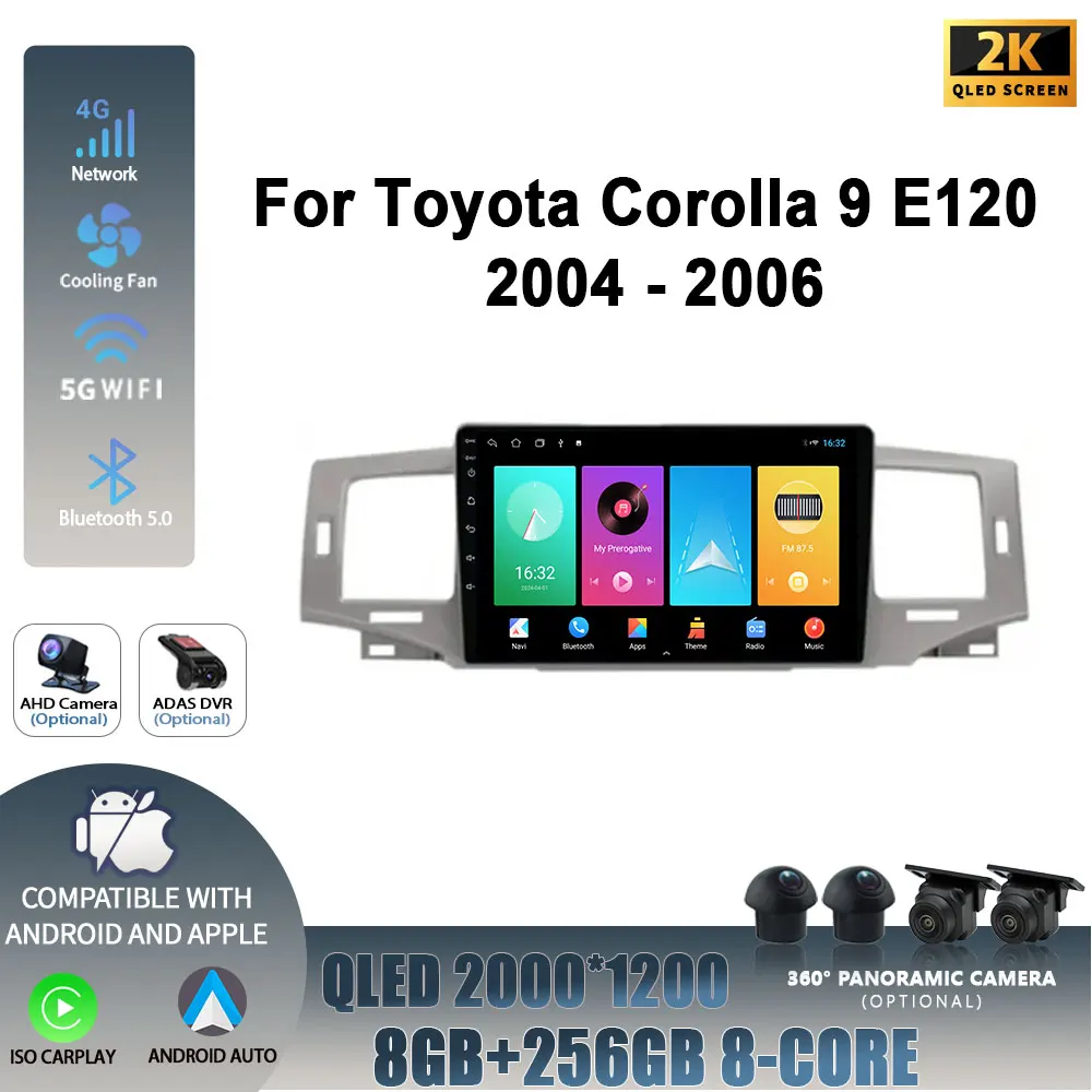 For Toyota Corolla 9 E120 2004-2006 Head Unit Wireless Carplay Screen Android 14 Car Radio Multimedia Navigation Player 4G WIFI
For Toyota Corolla 9 E120 2004-2006 Head Unit Wireless Carplay Screen Android 14 Car Radio Multimedia Navigation Player 4G WIFI