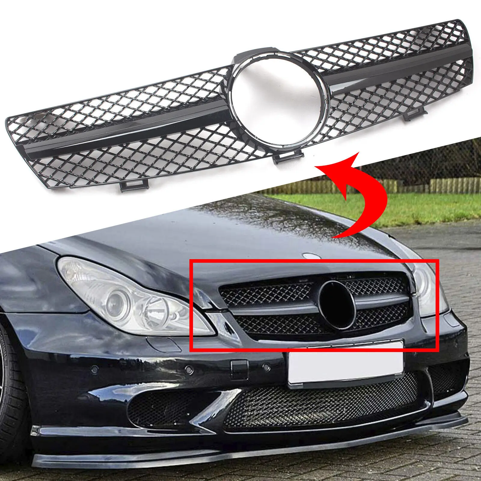For M-Benz W219 CLS-Class 2005-2007 Glossy Black Front Hood Grille 4-Door Sedan
For M-Benz W219 CLS-Class 2005-2007 Glossy Black Front Hood Grille 4-Door Sedan