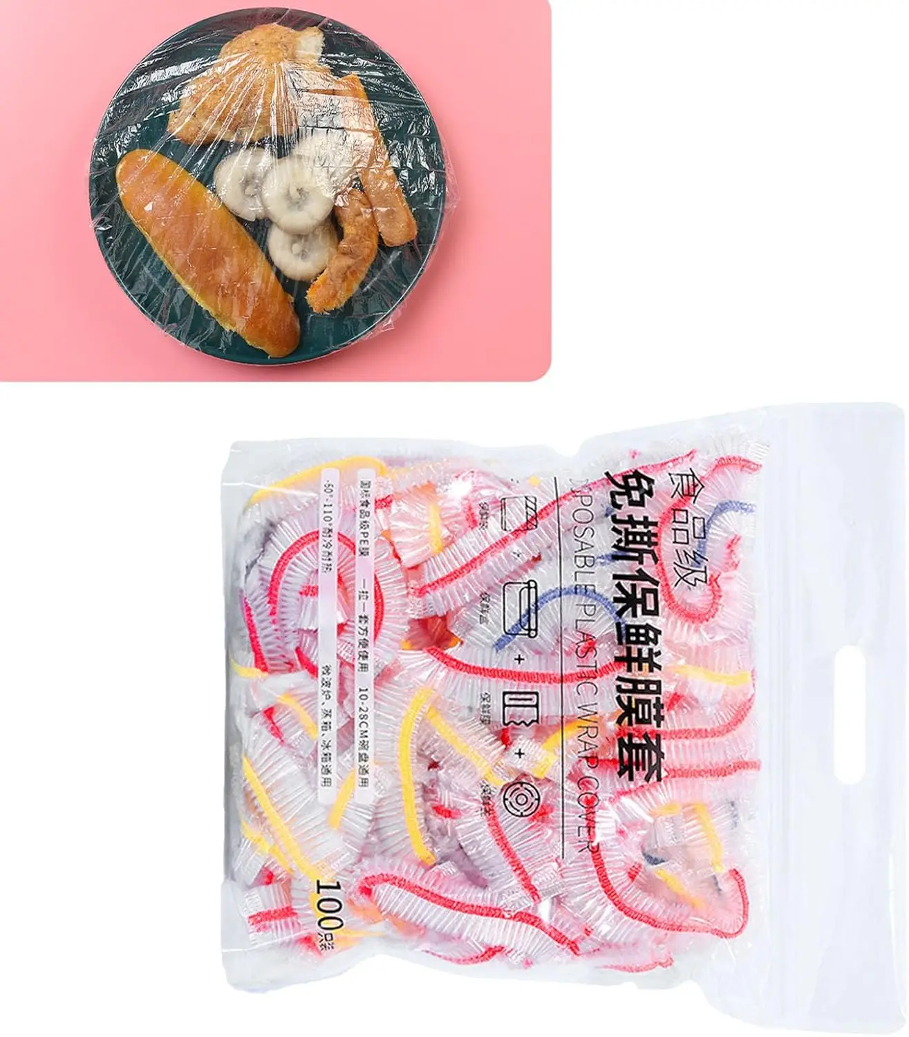 100PCS Disposable Bowl Covers, Food Grade PE Stretchable Elastic Bowl Wrap for Home Kitchen, with High Transparency for Leftover
100PCS Disposable Bowl Covers, Food Grade PE Stretchable Elastic Bowl Wrap for Home Kitchen, with High Transparency for Leftover