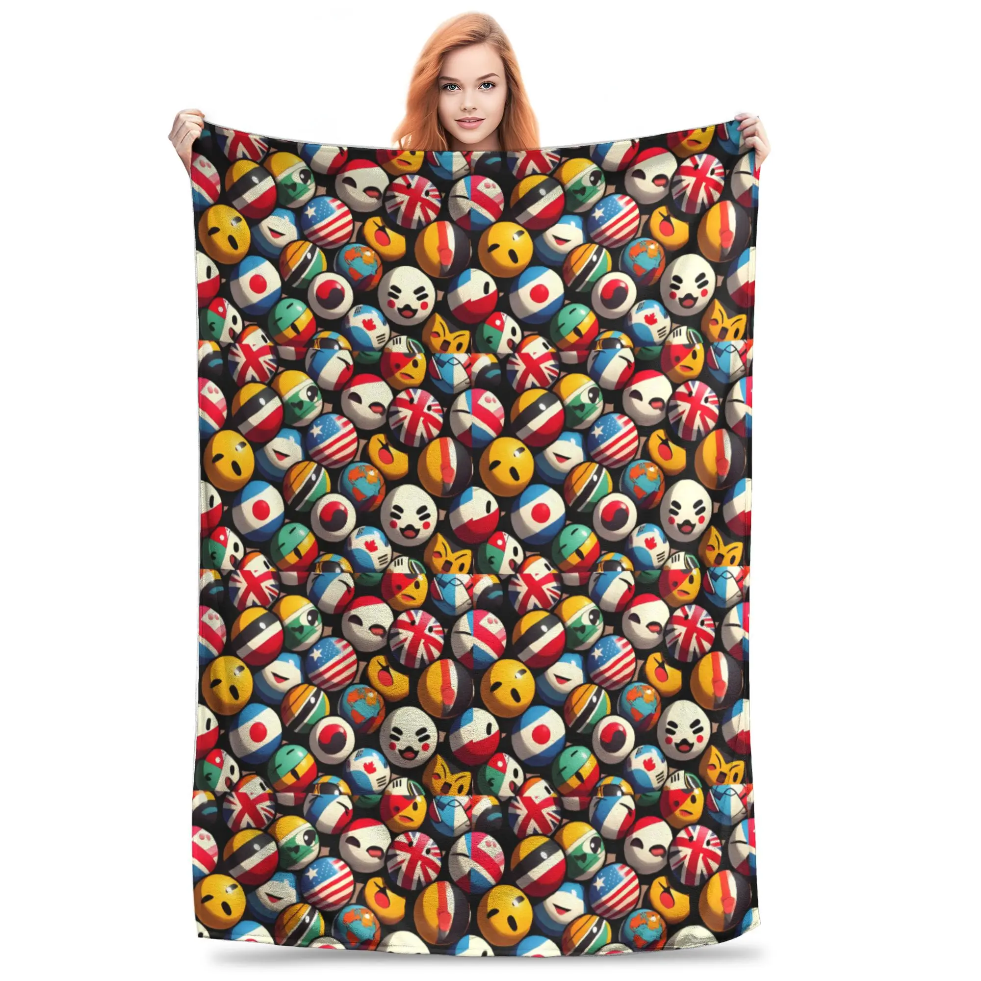 Countryball Cartoon Blanket Countries Earth Cute Fleece Awesome Warm Throw Blankets for Bedding Lounge Autumn/Winter
Countryball Cartoon Blanket Countries Earth Cute Fleece Awesome Warm Throw Blankets for Bedding Lounge Autumn/Winter