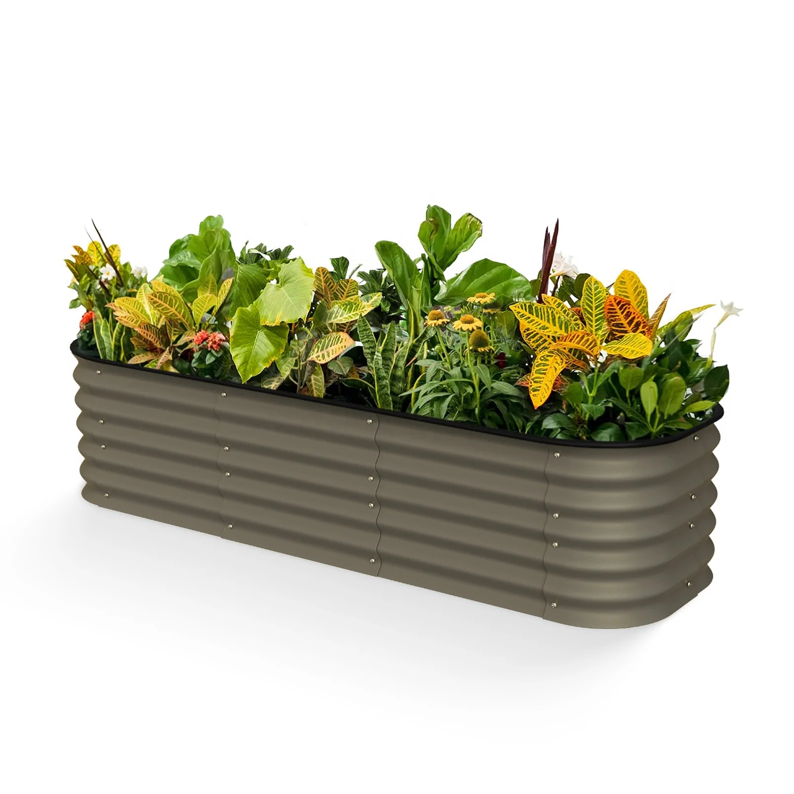 DIY Galvanized Raised Garden Bed Kit, Powder Coated Custom Color Metal Planter Box, Factory Direct Outdoor Growing Container
DIY Galvanized Raised Garden Bed Kit, Powder Coated Custom Color Metal Planter Box, Factory Direct Outdoor Growing Container