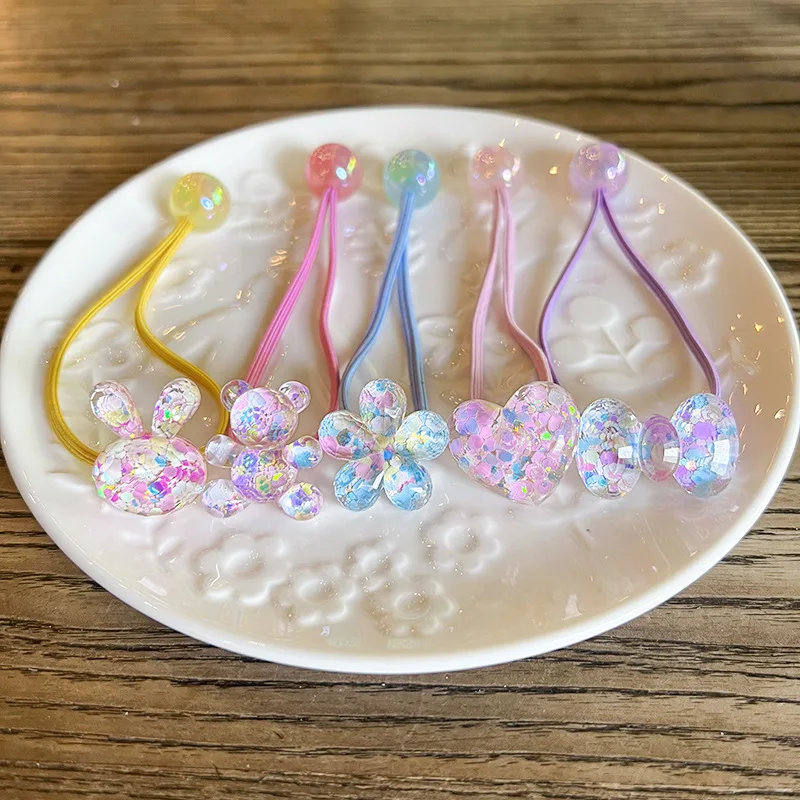 Colorful Glitter Flat Elastic Hair Ties Korean Cartoon Jelly Design High Elasticity Ponytail Holders for Girls
Colorful Glitter Flat Elastic Hair Ties Korean Cartoon Jelly Design High Elasticity Ponytail Holders for Girls