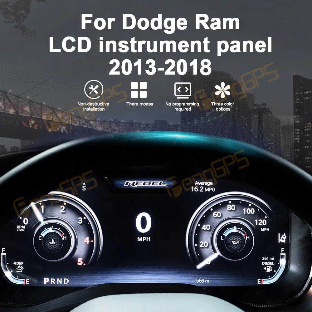 12.3" Digital Cluster Odometer Screen For Dodge Ram 2013-2018 LCD Instrument Panel Virtual Cockpit Speed Meter Car Dashboard
12.3" Digital Cluster Odometer Screen For Dodge Ram 2013-2018 LCD Instrument Panel Virtual Cockpit Speed Meter Car Dashboard