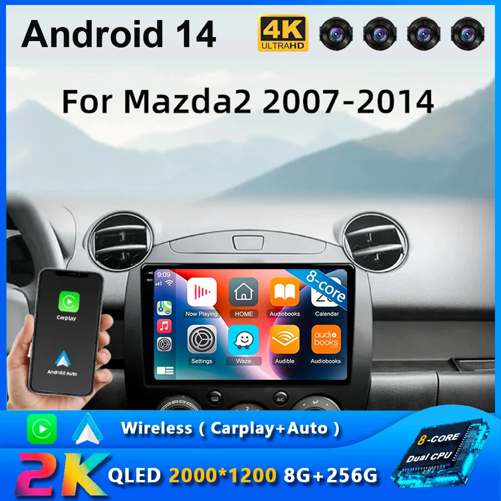 Android 14 For MAZDA 2 Mazda2 2007 2008 2009 2010 2011 2012 2013 2014 Car Radio Navigation Multimedia Player GPS WiFi+4G Video
Android 14 For MAZDA 2 Mazda2 2007 2008 2009 2010 2011 2012 2013 2014 Car Radio Navigation Multimedia Player GPS WiFi+4G Video