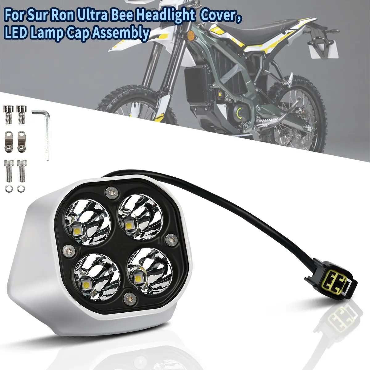 Комплект фар для Sur Ron Ultra Bee, крышка светодиодной лампы в сборе, аксессуары для Sur Ron Ultra Bee 2023 2024
Комплект фар для Sur Ron Ultra Bee, крышка светодиодной лампы в сборе, аксессуары для Sur Ron Ultra Bee 2023 2024