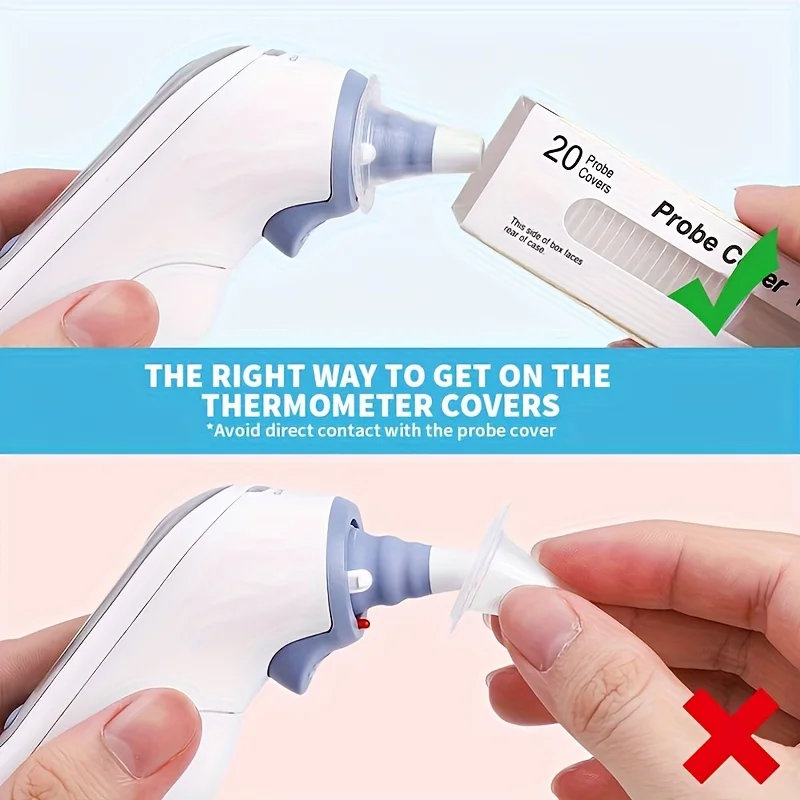 60PCS Probe Covers Disposable Universal Ear Thermometer Electronic Digital Replacement Caps Hygiene Lens Protector Transparent
60PCS Probe Covers Disposable Universal Ear Thermometer Electronic Digital Replacement Caps Hygiene Lens Protector Transparent