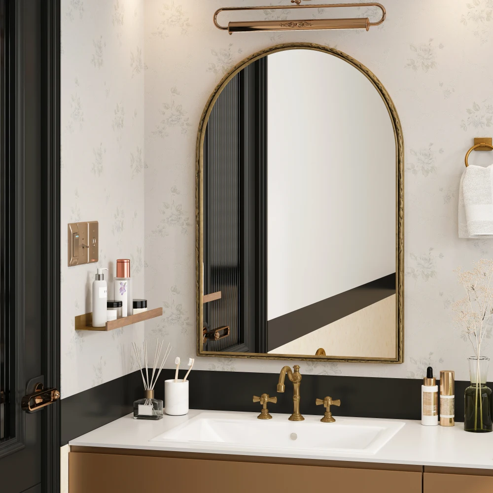 Arched Mirror Wall Mirror for Bathroom Vanity Mirror or Wall Decor Arch Mirror for LivingRoom Bedroom Entryway Gold
Arched Mirror Wall Mirror for Bathroom Vanity Mirror or Wall Decor Arch Mirror for LivingRoom Bedroom Entryway Gold