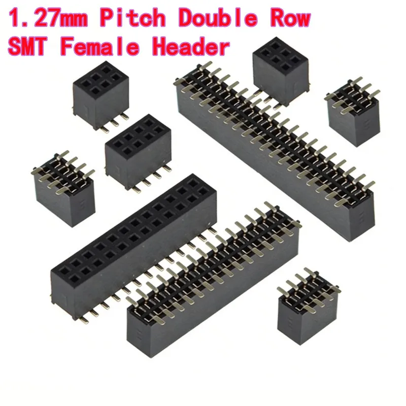 20PCS 10PCS 1.27mm Pitch Double Row SMT Female Header, 23/4/5/6/8/10/12/15/20/40P Gold Plated
20PCS 10PCS 1.27mm Pitch Double Row SMT Female Header, 23/4/5/6/8/10/12/15/20/40P Gold Plated