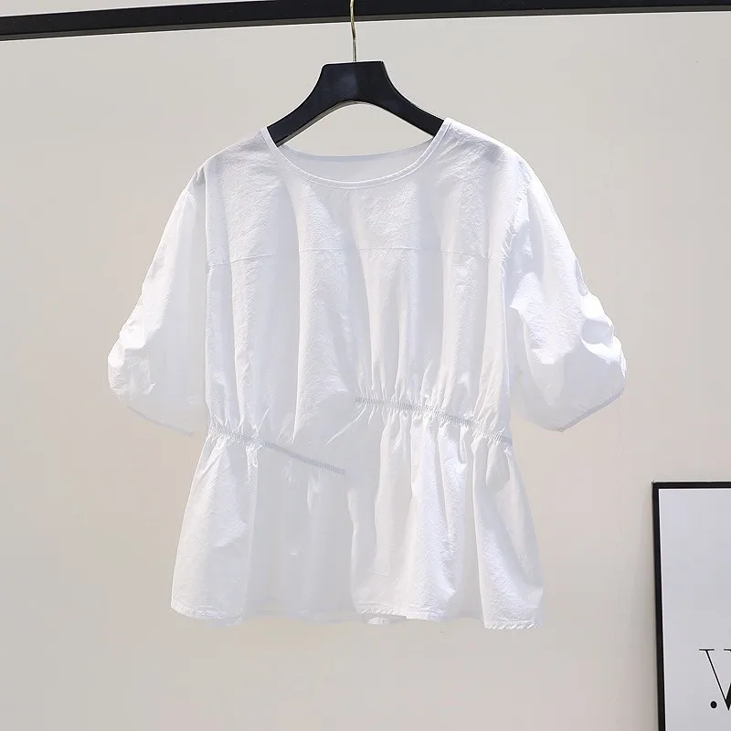 Розовый хлопковый женский ор Талия irt Baby SVE Casual Sle круглый Ne Bubble Sve Длина пяти четвертей Весенний сезон Faion 
Розовый хлопковый женский ор Талия irt Baby SVE Casual Sle круглый Ne Bubble Sve Длина пяти четвертей Весенний сезон Faion