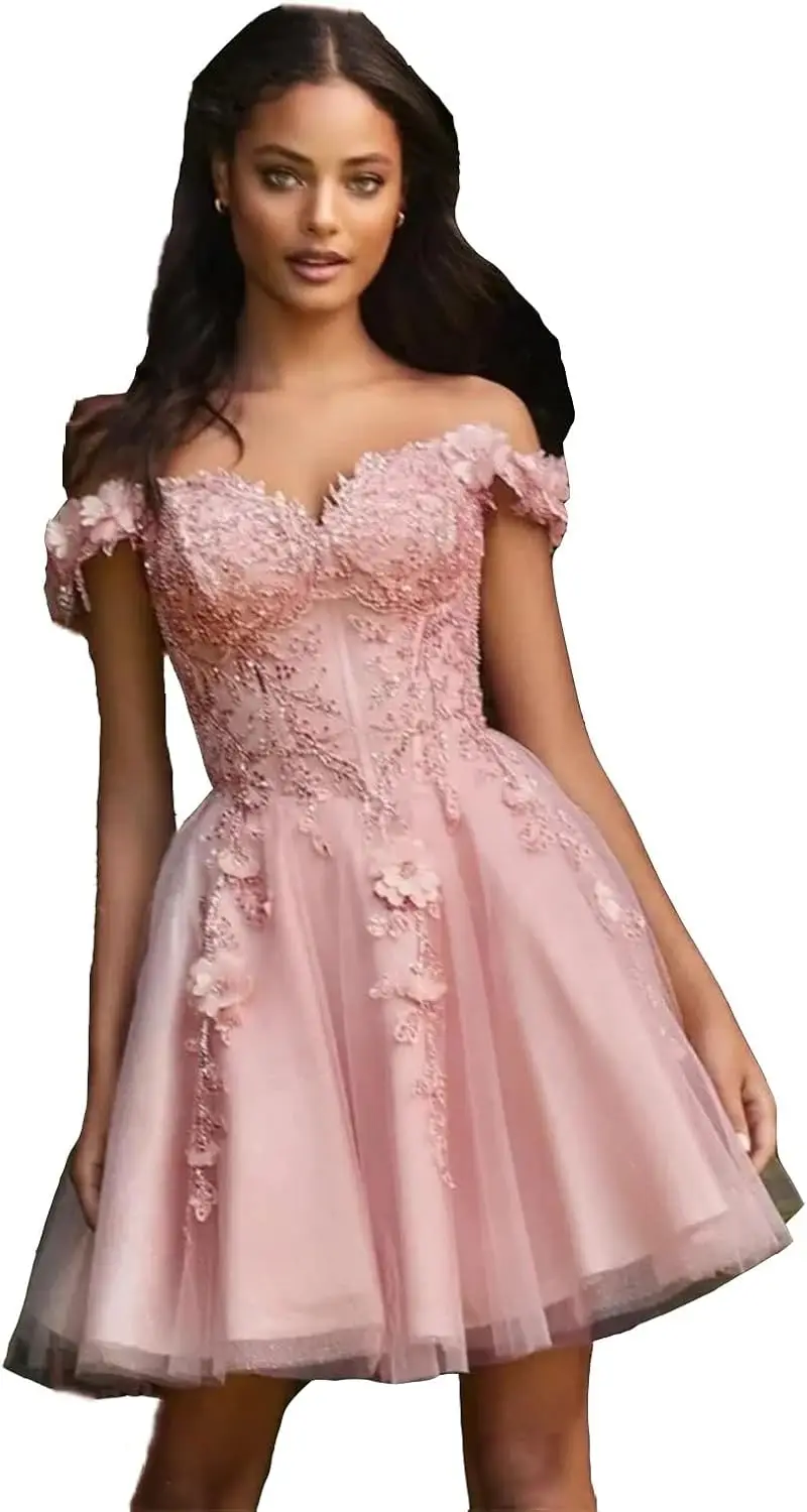 Off-Shoulder Tulle Homecoming Dresses 2025 Short Prom Dresses Lace Princess party dresses graduation dress
Off-Shoulder Tulle Homecoming Dresses 2025 Short Prom Dresses Lace Princess party dresses graduation dress