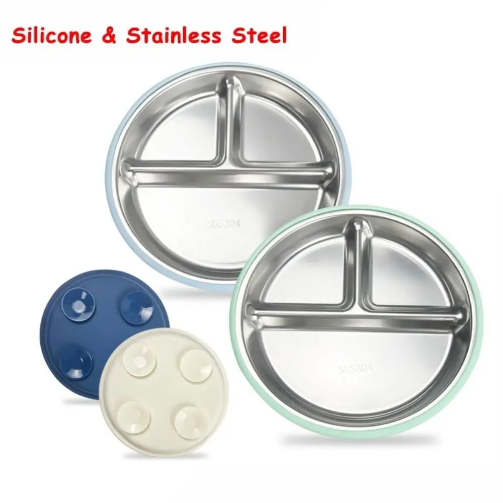 Divided Design Suction Cup Plates 304 Stainless Steel Silicone Shell Baby Sucker Dining Plate Anti-fall Non-Slip Feeding Bowls
Divided Design Suction Cup Plates 304 Stainless Steel Silicone Shell Baby Sucker Dining Plate Anti-fall Non-Slip Feeding Bowls