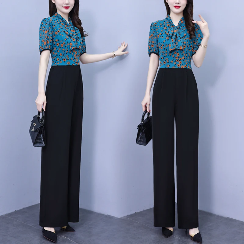 Faionable Floral Print Chiffon Jumpsuit Women's Summer 2025 Ele Patchwork Wide Leg Dr Set Sweet Sle High Waist Lon...
Faionable Floral Print Chiffon Jumpsuit Women's Summer 2025 Ele Patchwork Wide Leg Dr Set Sweet Sle High Waist Lon...