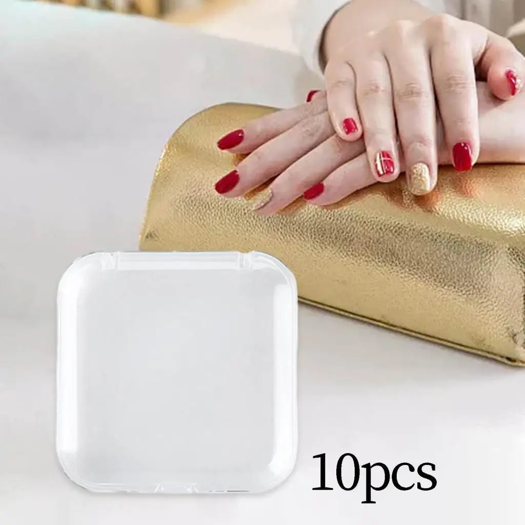 10x Press on Nail Storage Boxes Nail Storage Container, Compact Nail Packing Box Artificial Nail Display Organizer for Home