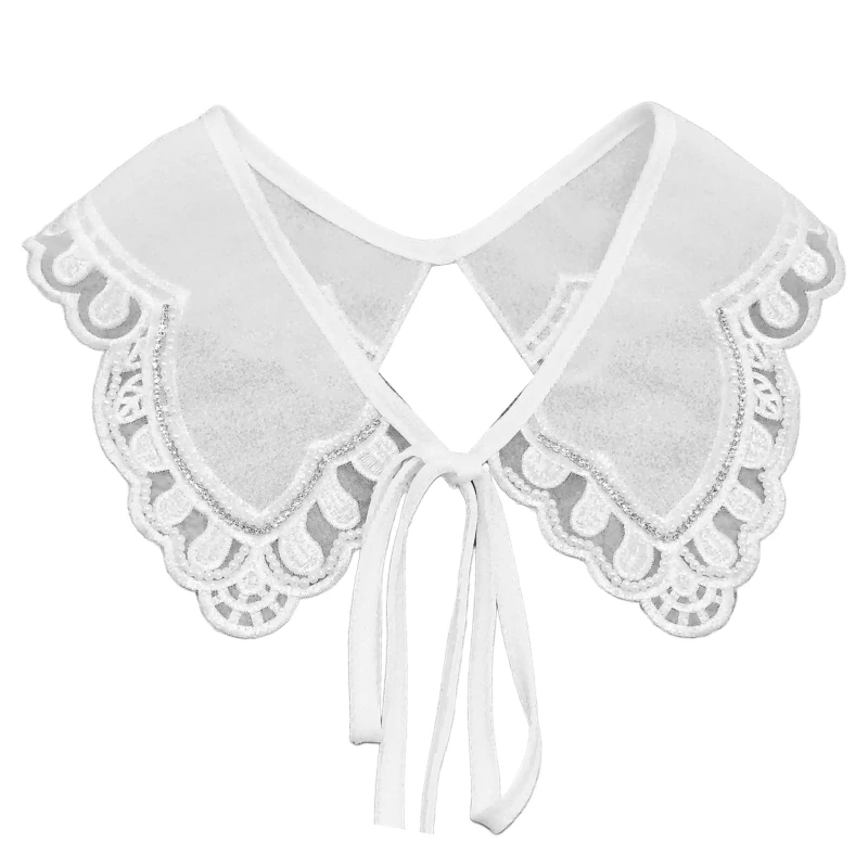 Lace Shawl Embroidery Floral Fake Collar Female Shirt False Collars Ladies Detachable Half Shirt Lapel Blouse Wrap Decor
Lace Shawl Embroidery Floral Fake Collar Female Shirt False Collars Ladies Detachable Half Shirt Lapel Blouse Wrap Decor