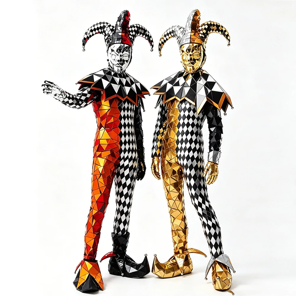 Clown Costume Set Silver Red Yellow Mirror Bodysuit for Bar DS Performance Nightclub Stage DJ Party Easter Cosplay
Clown Costume Set Silver Red Yellow Mirror Bodysuit for Bar DS Performance Nightclub Stage DJ Party Easter Cosplay