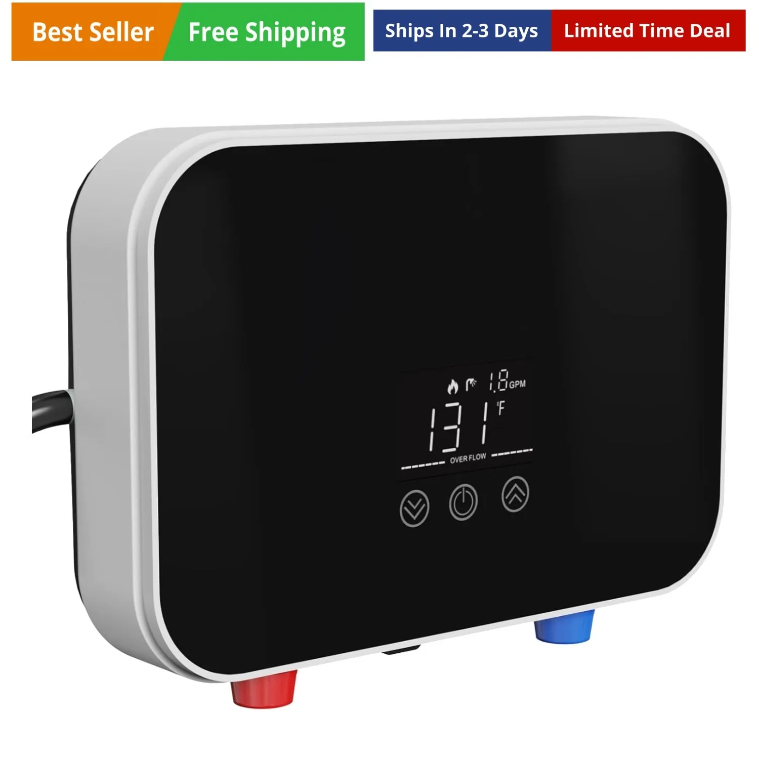 Tankless Water Heater Electric, 6000W 110V Instant Hot Water Heater with Digi...
Tankless Water Heater Electric, 6000W 110V Instant Hot Water Heater with Digi...