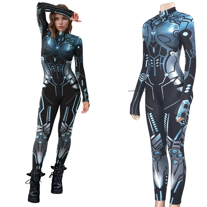 Halloween Cosplay Costume Carnival Steampunk Artistic Pattern Sexy Slim Jumpsuit Performance Zentai Suit Bodysuit
Halloween Cosplay Costume Carnival Steampunk Artistic Pattern Sexy Slim Jumpsuit Performance Zentai Suit Bodysuit