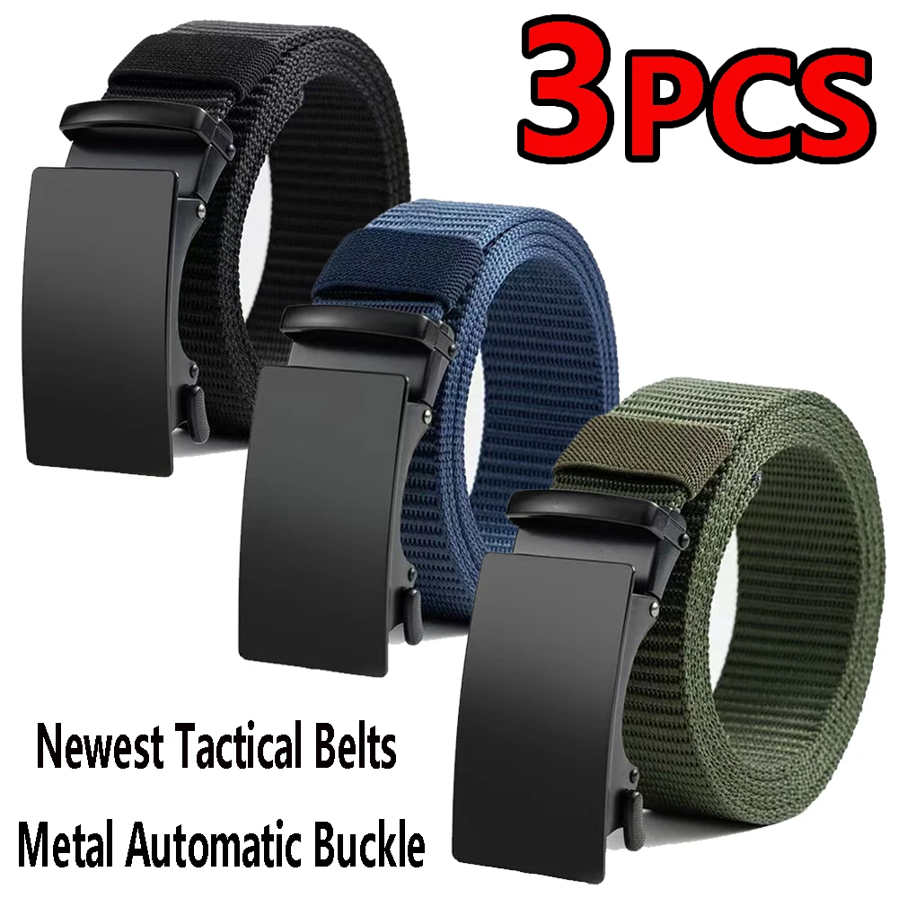 Newest Tactical Nylon Belt for Men Automatic Buckle Metal Tough Military Outdoor Hunting Work Pants Casual Canvas Belt
Newest Tactical Nylon Belt for Men Automatic Buckle Metal Tough Military Outdoor Hunting Work Pants Casual Canvas Belt