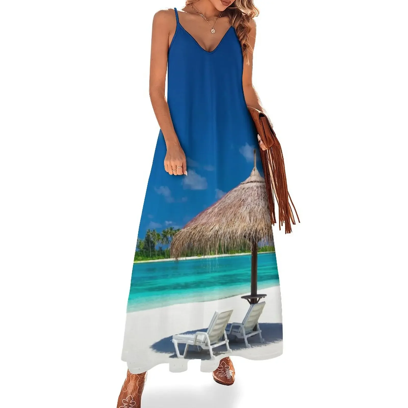 Beach Maldives Landscape Sleeveless Dress prom clothes Party dresses party dresses women
Beach Maldives Landscape Sleeveless Dress prom clothes Party dresses party dresses women