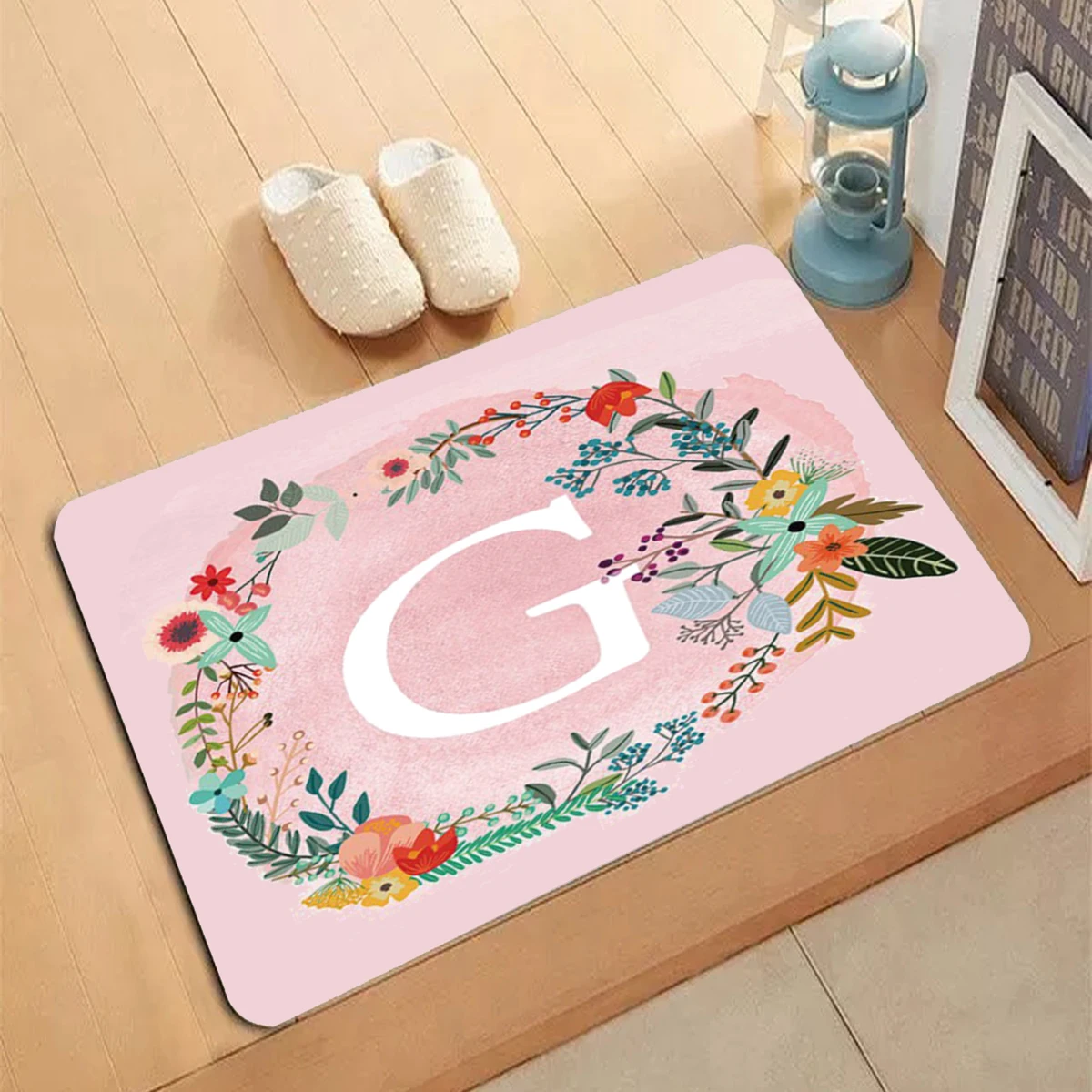 Pink Wreath Letter Carpet 40*60cm Kitchen Bathroom Mat Doormat Indoor outdoor Floor Mats Anti-Slip Rug Nordic Style
Pink Wreath Letter Carpet 40*60cm Kitchen Bathroom Mat Doormat Indoor outdoor Floor Mats Anti-Slip Rug Nordic Style