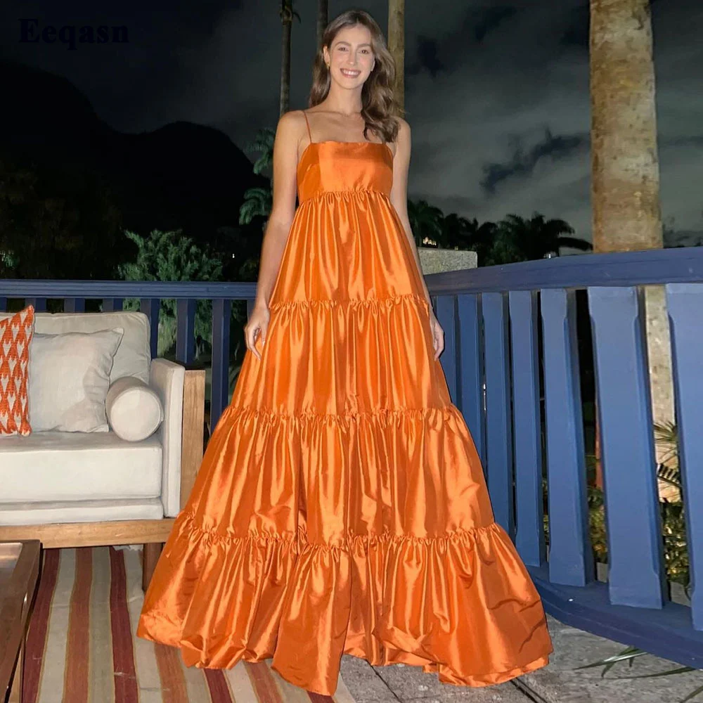Eeqasn Orange Taffeta Saudi Arabia Prom Dresses Empire Strapless Women Formal Gowns Evening Dress Tiered Skirt Party Gowns
Eeqasn Orange Taffeta Saudi Arabia Prom Dresses Empire Strapless Women Formal Gowns Evening Dress Tiered Skirt Party Gowns