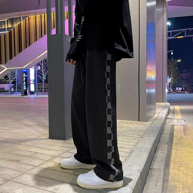 American Hiphop Men's Jeans Spring Autumn New Design Patchwork Chboard Straight Loose Casual Long Pants Youth Trend
American Hiphop Men's Jeans Spring Autumn New Design Patchwork Chboard Straight Loose Casual Long Pants Youth Trend