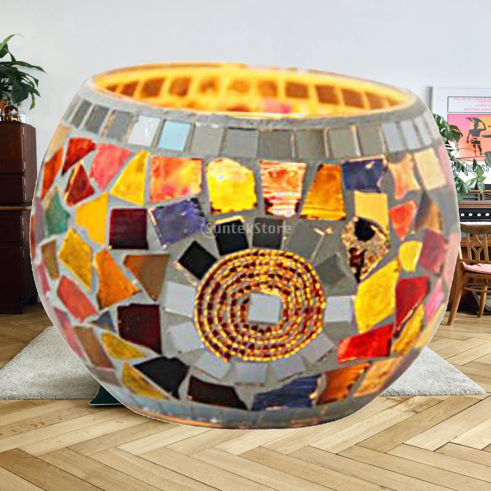 Mosaic Glass Tealight Candle Holder Round Handmade Centerpiece for Wedding Party Home Table Decoration
Mosaic Glass Tealight Candle Holder Round Handmade Centerpiece for Wedding Party Home Table Decoration