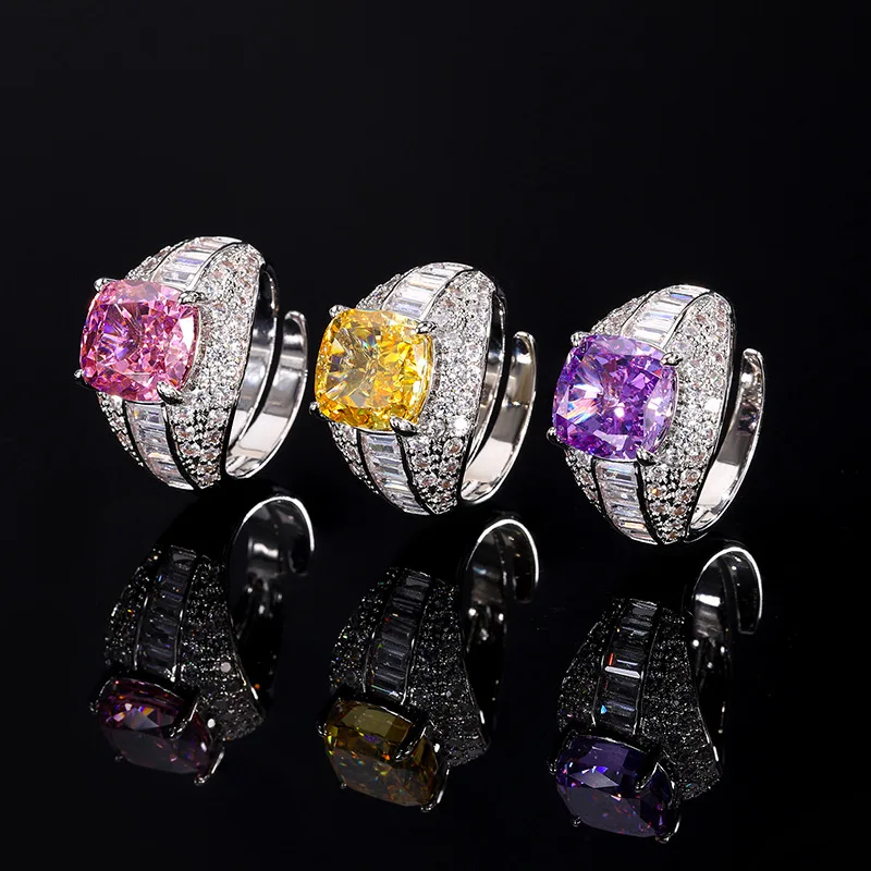 New jewelry ice flower cut high-carbon diamond copper inlaid vintage style ring for women 10*10
New jewelry ice flower cut high-carbon diamond copper inlaid vintage style ring for women 10*10