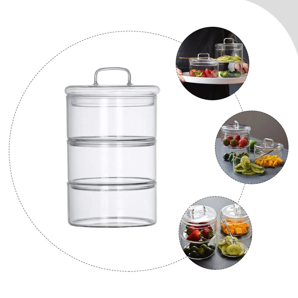 Transparent Salad Bowl Stackable Grain Jar Easy Clean Multi-Layer Food Storage for Home Restaurant Gifts 
Transparent Salad Bowl Stackable Grain Jar Easy Clean Multi-Layer Food Storage for Home Restaurant Gifts