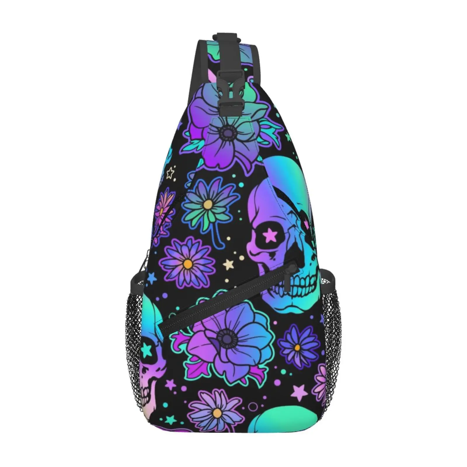Colorful Skull and Floral Print Sling Bag Women Crossbody Chest Backpack Hiking Daypack Men Travel Casual Rideing Outdoor Beach
Colorful Skull and Floral Print Sling Bag Women Crossbody Chest Backpack Hiking Daypack Men Travel Casual Rideing Outdoor Beach