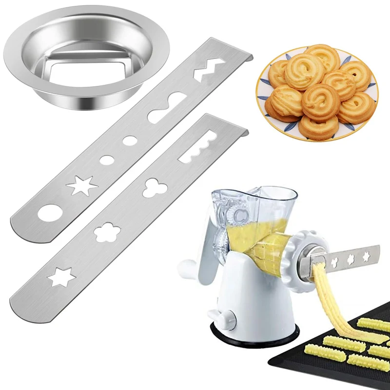 3pcs Cookie Press Attachment Stainless Steel with Connection Ring Cookie Maker Biscuit Attachment for Size 5 Meat Grinder
3pcs Cookie Press Attachment Stainless Steel with Connection Ring Cookie Maker Biscuit Attachment for Size 5 Meat Grinder