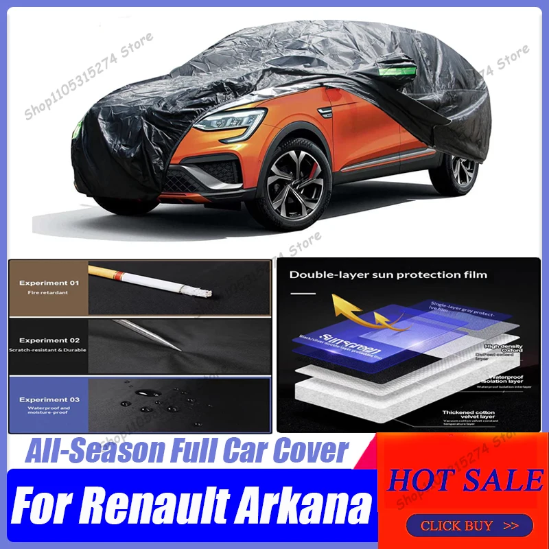 Full Car Cover For Renault Arkana 2019-2025 Dust-proof Car Protective Cover,Auto Dustproof Anti-Rain Snow Waterproof Sun-proof
Full Car Cover For Renault Arkana 2019-2025 Dust-proof Car Protective Cover,Auto Dustproof Anti-Rain Snow Waterproof Sun-proof