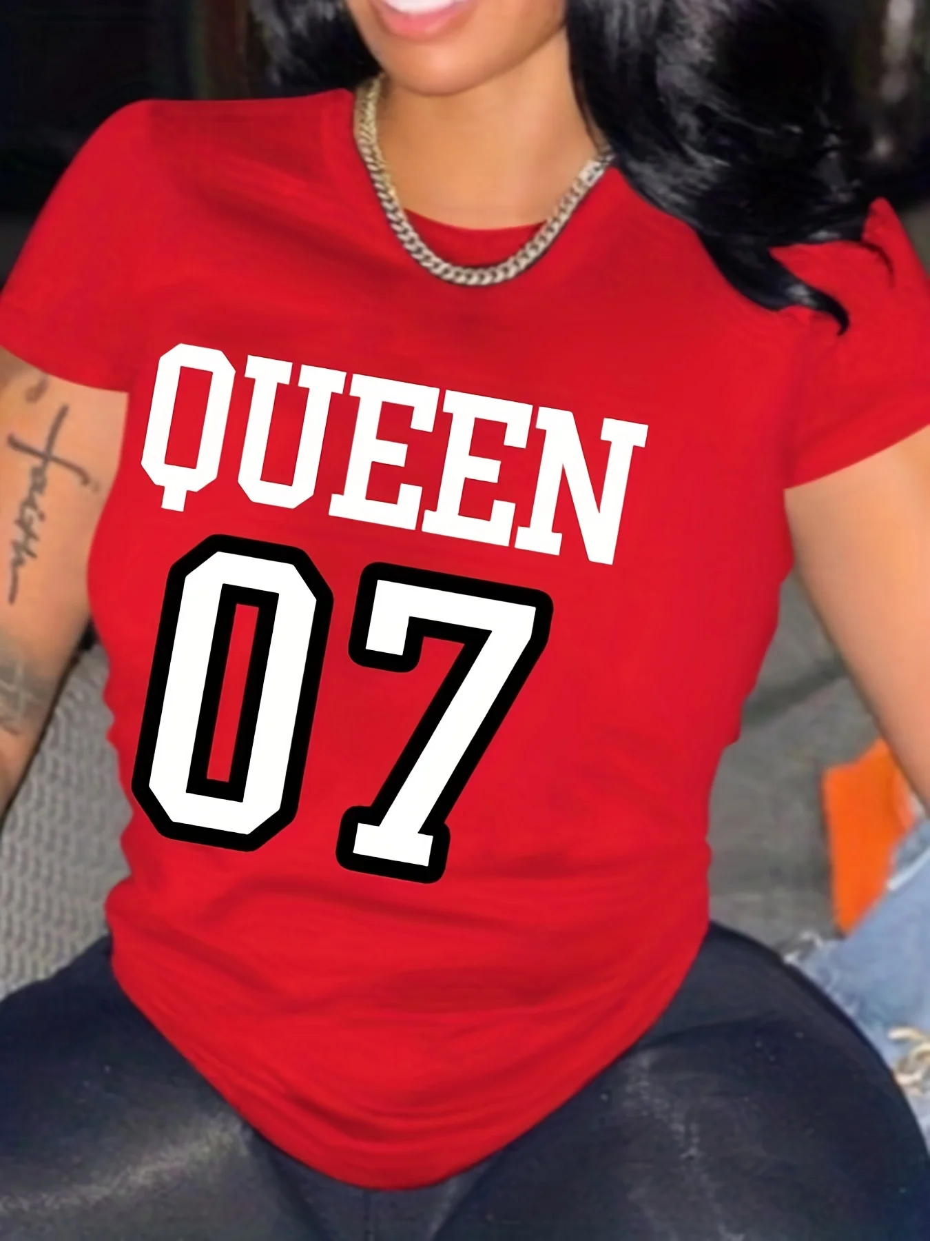 Letter & Number Print Crew Neck T-Shirt, Casual Short Sleeve T-Shirt For Spring & Summer, Women's Clothing
Letter & Number Print Crew Neck T-Shirt, Casual Short Sleeve T-Shirt For Spring & Summer, Women's Clothing
