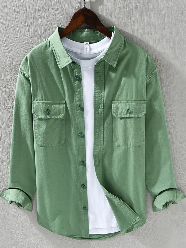 Cotton Workwear Long Sve irt Jaet Loose Fit Casual Sle Japanese Retro ket Detail Spring Autumn Wear for Youth Men
Cotton Workwear Long Sve irt Jaet Loose Fit Casual Sle Japanese Retro ket Detail Spring Autumn Wear for Youth Men