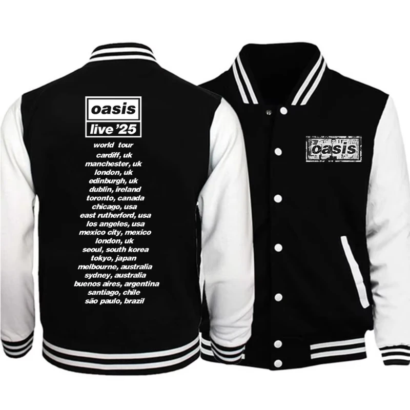 Oasis Reunion Tour 2025 Baseball Uniform Jacket Harajuku Oasis Live 25 Tour Merch Baseball Jackets for Fans Gift
Oasis Reunion Tour 2025 Baseball Uniform Jacket Harajuku Oasis Live 25 Tour Merch Baseball Jackets for Fans Gift