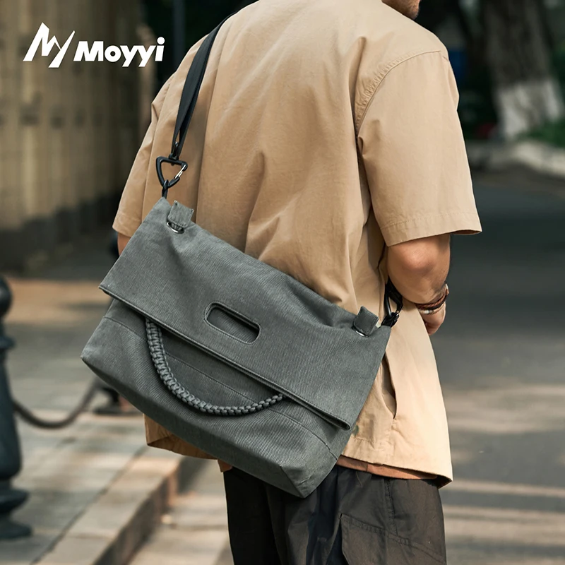 MOYYI стильная сумка через плечо, дорожная сумка через плечо, расширяемая складная большая сумка, хлопковая сумка с несколькими карманами и брелком