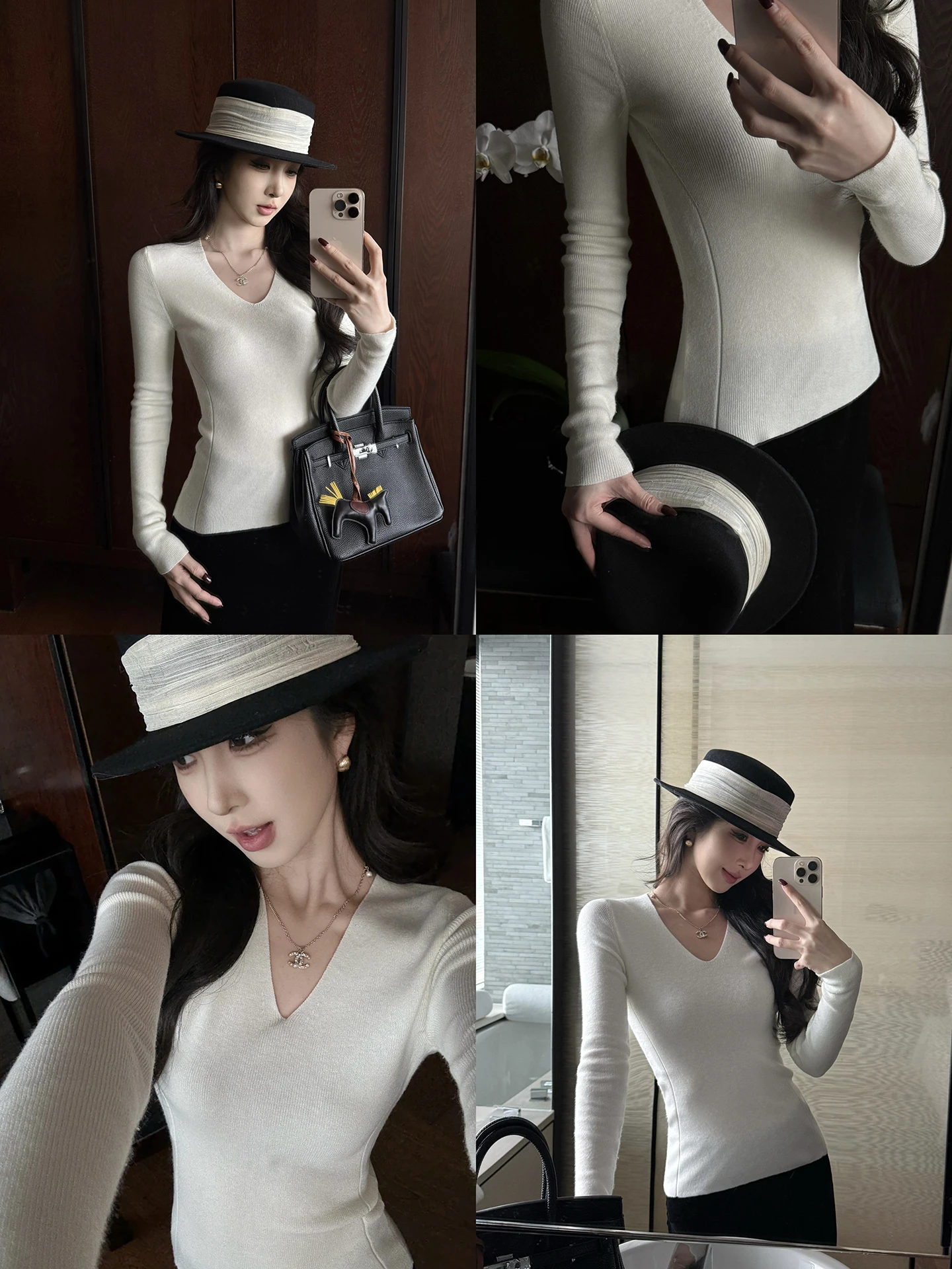 V-Neck Long Sleeve Slim Fit Knitwear Women's Base Layer Shirt City Walk Soft Fabric Autumn Winter Versatile by Onion New 2025
V-Neck Long Sleeve Slim Fit Knitwear Women's Base Layer Shirt City Walk Soft Fabric Autumn Winter Versatile by Onion New 2025