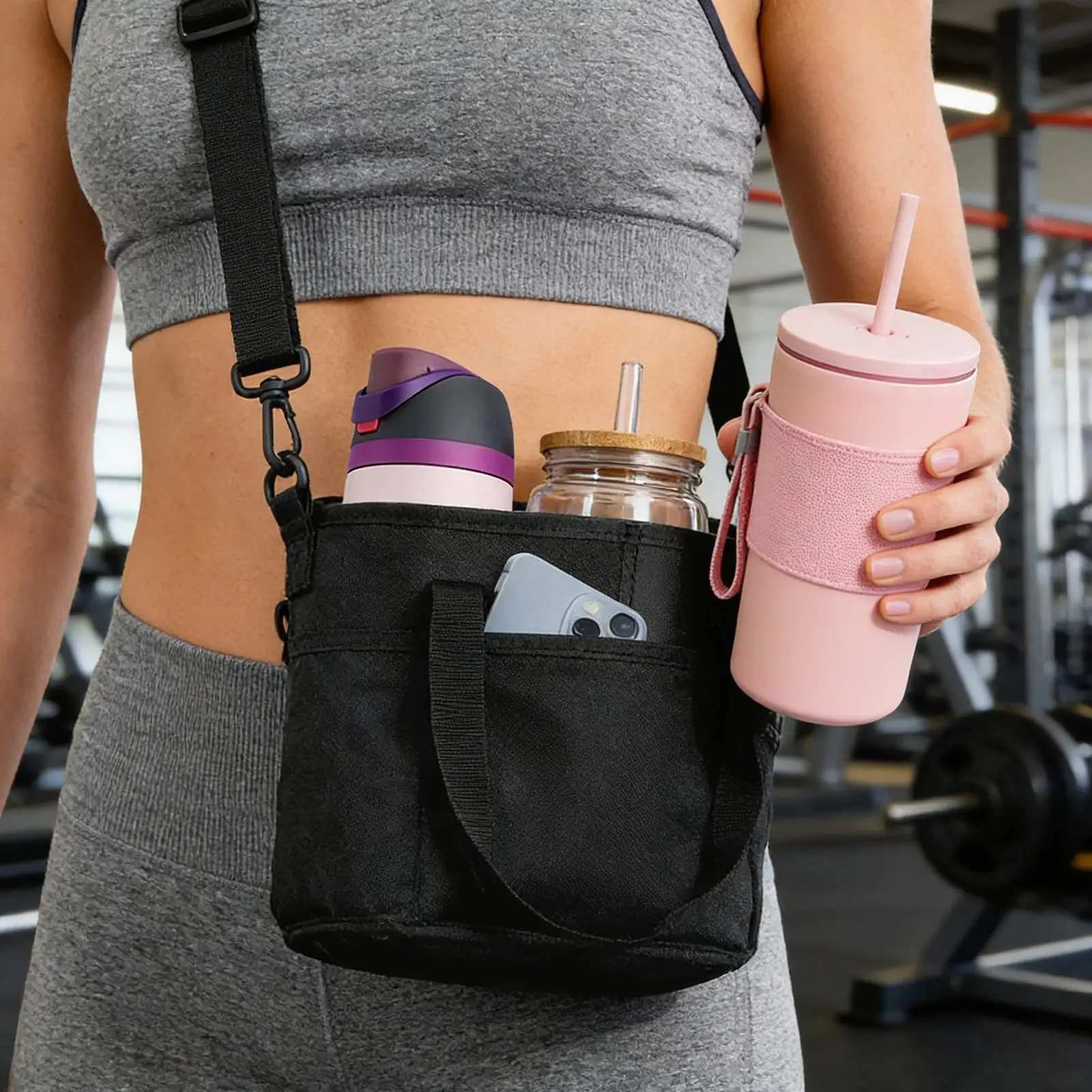 Water Bottle Sling Bag Large Capacity Bottle Holder Adjustable Shoulder Strap Crossbody for Sports Hiking Travel Gym Outdoor
Water Bottle Sling Bag Large Capacity Bottle Holder Adjustable Shoulder Strap Crossbody for Sports Hiking Travel Gym Outdoor