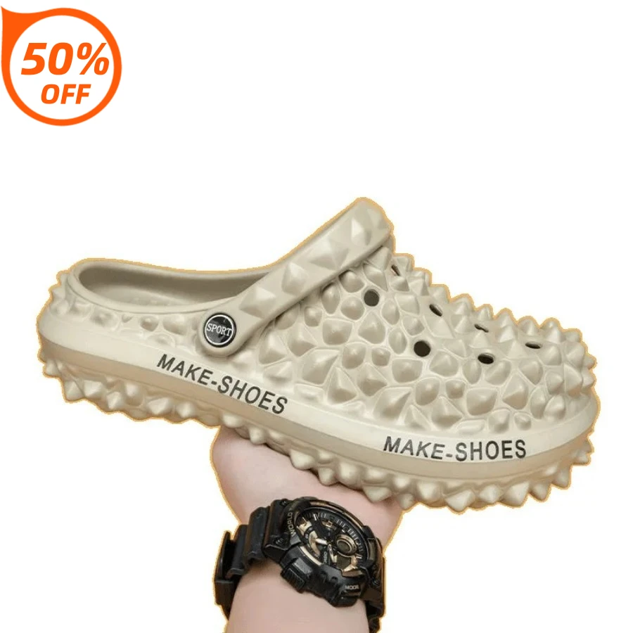 Мужские классические уличные сандалии 2026 года с защитой от скольжения, модные пляжные шлепанцы с закрытым носком, повседневная обувь на плоской подошве с резиновой подошвой
Мужские классические уличные сандалии 2026 года с защитой от скольжения, модные пляжные шлепанцы с закрытым носком, повседневная обувь на плоской подошве с резиновой подошвой