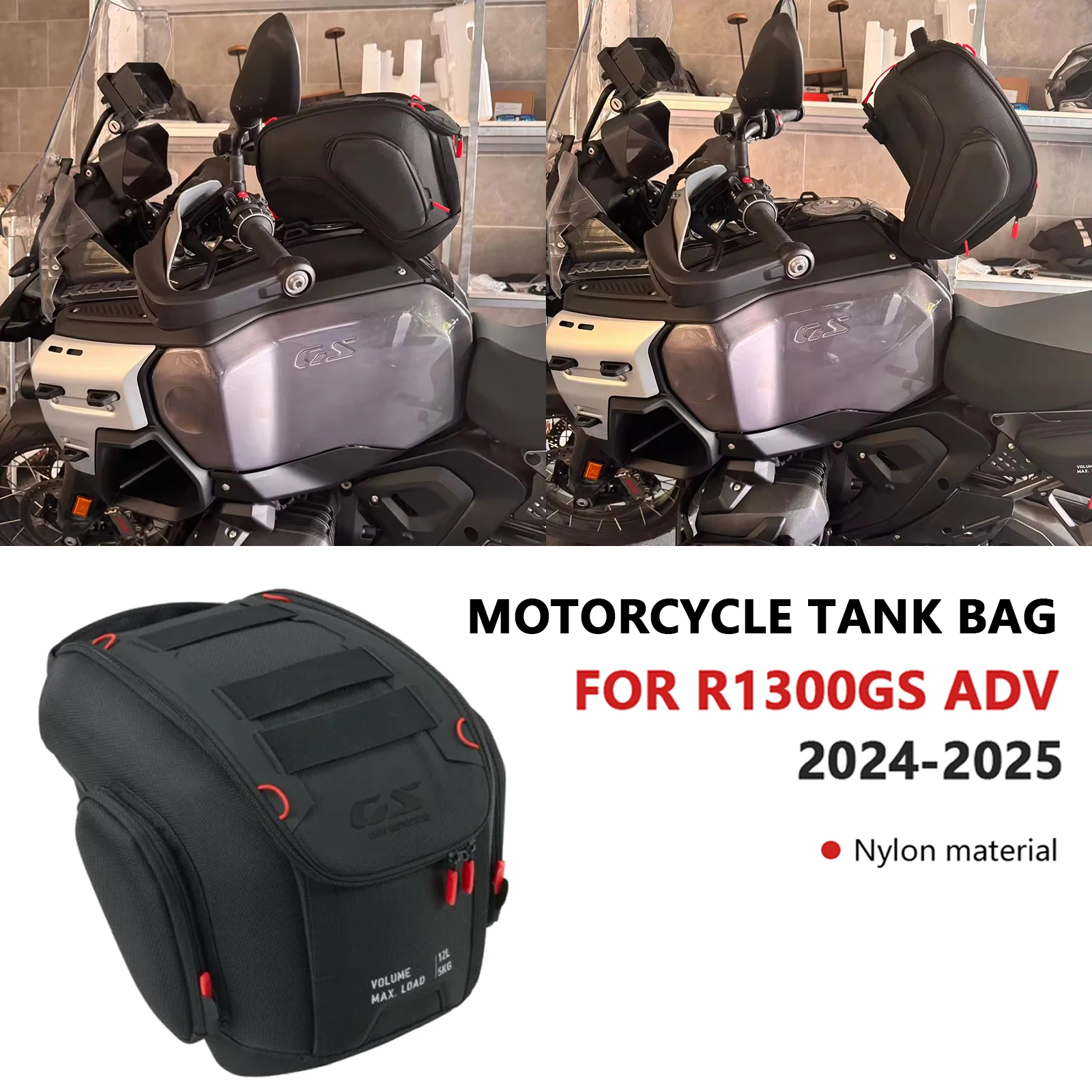Мотоциклетная сумка на бак 12 л, водонепроницаемый рюкзак, комплект с быстрой фиксацией, черный для R1300GS ADV R 1300 GS Adventure 2024 2025
Мотоциклетная сумка на бак 12 л, водонепроницаемый рюкзак, комплект с быстрой фиксацией, черный для R1300GS ADV R 1300 GS Adventure 2024 2025