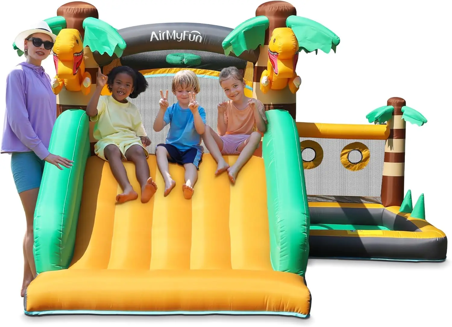 Large Inflatable Bounce House with Slide for Kids 3-8, Toddler Jumping Castle for Indoor Outdoor Use, Blow Up Backyard Bouncy Castle for Birthday Party, Includes Air Blower
Large Inflatable Bounce House with Slide for Kids 3-8, Toddler Jumping Castle for Indoor Outdoor Use, Blow Up Backyard Bouncy Castle for Birthday Party, Includes Air Blower