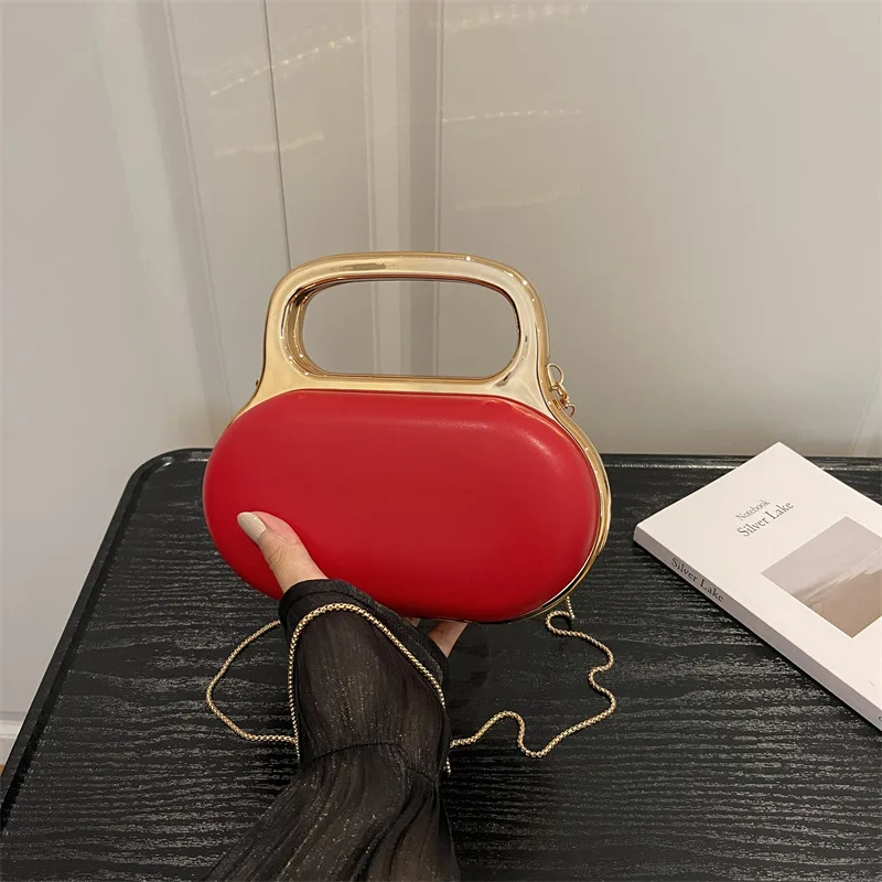 Fashionable Acrylic Goose Egg Shaped Makeup Bag Chain Strap Women's Crossbody Bag Casual Travel Lock Buckle Hard Shell Leisure
Fashionable Acrylic Goose Egg Shaped Makeup Bag Chain Strap Women's Crossbody Bag Casual Travel Lock Buckle Hard Shell Leisure