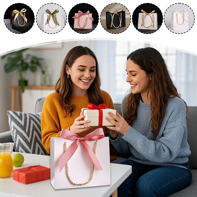 20pcs Pretty Paper Gift Bag Present Box For New Year Birthday Wedding Party DIY Gift Packaging Bow Handbag Christmas Gift Bags
20pcs Pretty Paper Gift Bag Present Box For New Year Birthday Wedding Party DIY Gift Packaging Bow Handbag Christmas Gift Bags