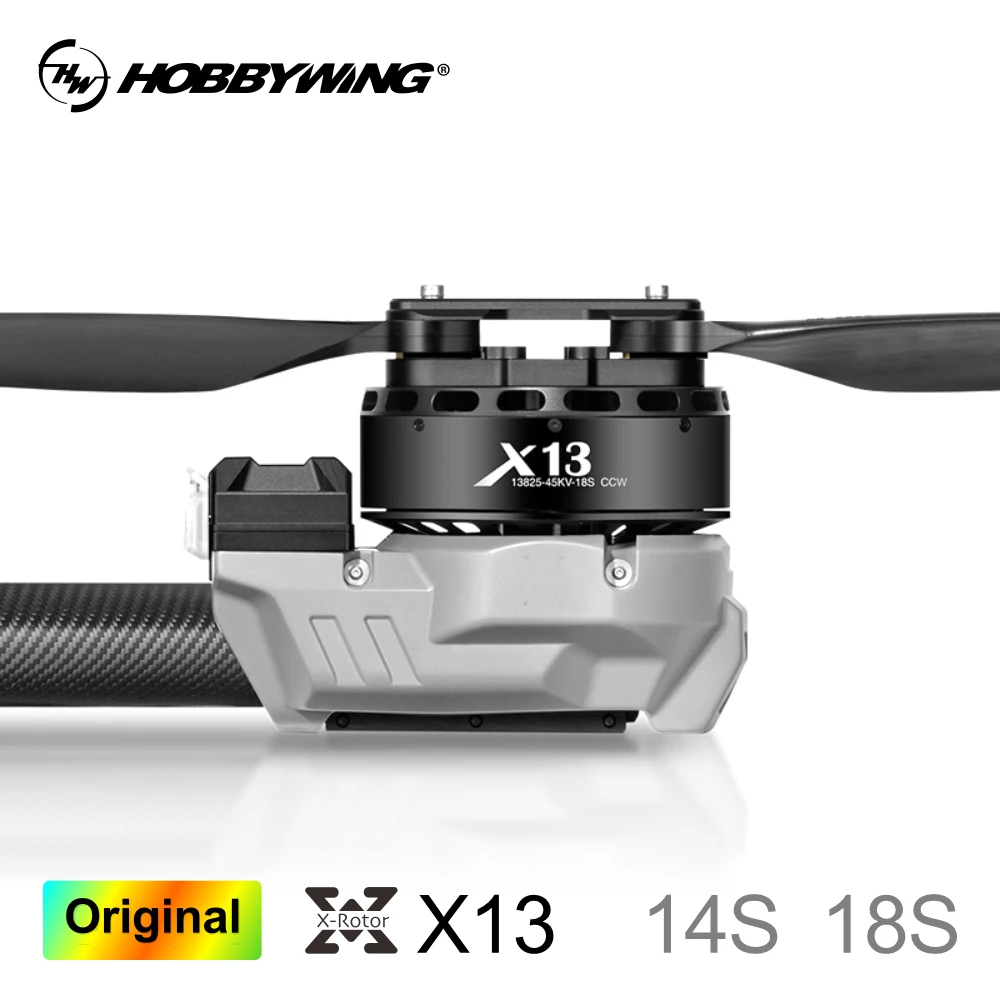 Original Hobbywing X13 Power Xrotor FOC Combo ESC Motor 5620 CW/CCW 57KG Propellers 50mm Tube For AG UAV Drone
Original Hobbywing X13 Power Xrotor FOC Combo ESC Motor 5620 CW/CCW 57KG Propellers 50mm Tube For AG UAV Drone