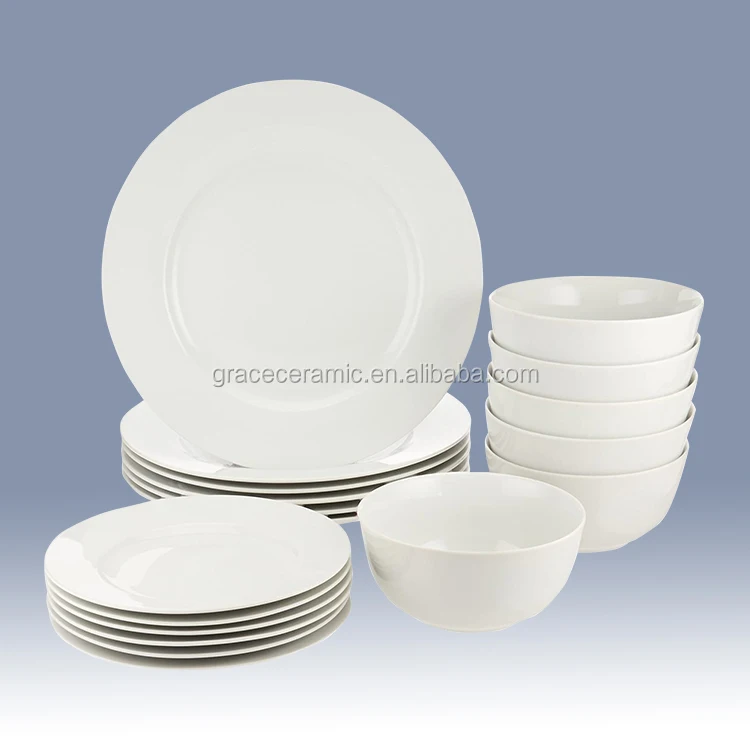 Ceramic Fine Porcelain Tableware Kitchenware 18 Piece White Kitchen Dinnerware Set Bowls and Plates Set
Ceramic Fine Porcelain Tableware Kitchenware 18 Piece White Kitchen Dinnerware Set Bowls and Plates Set