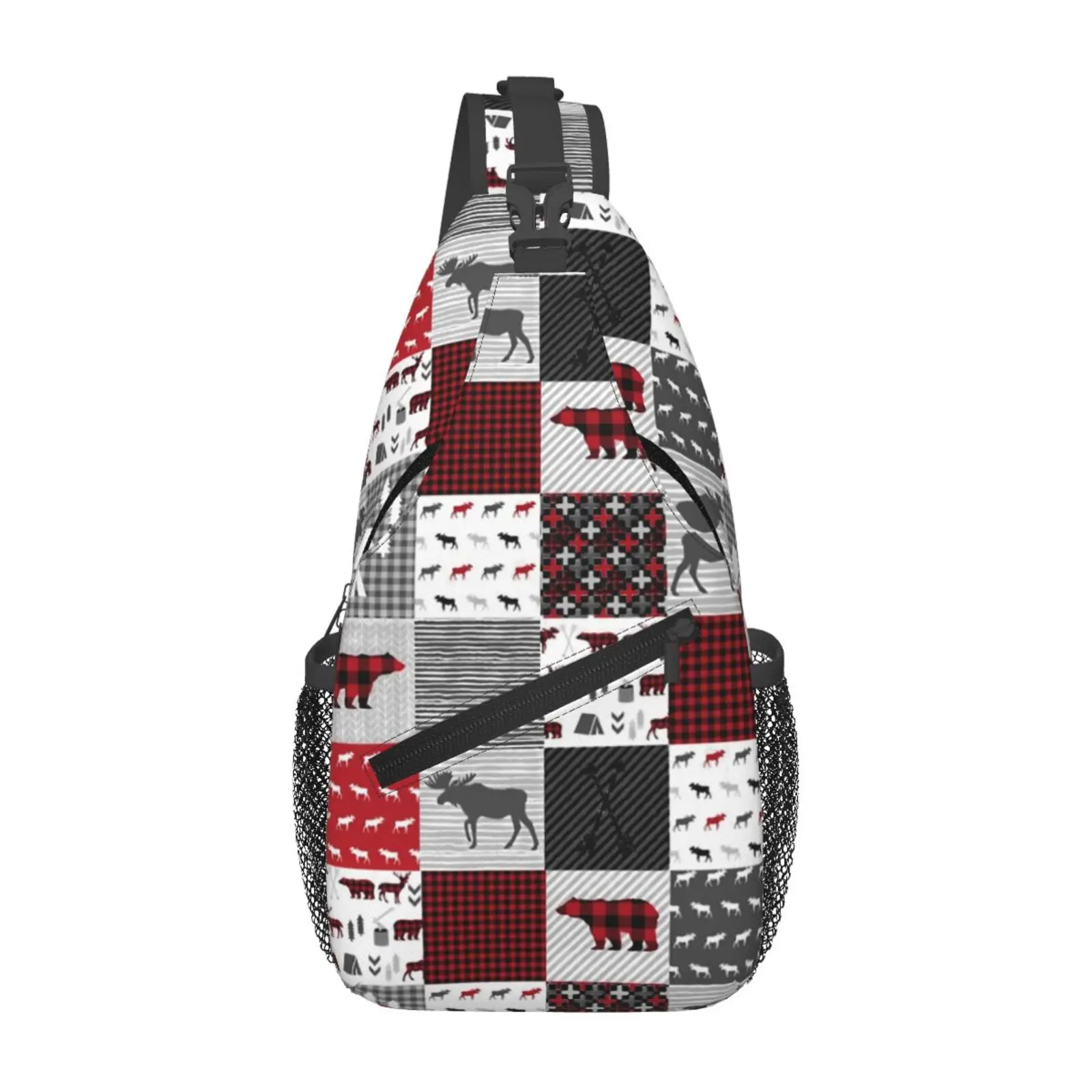 Bear Deer Checkered Pattern Outdoor Sling Backpack Crossbody Chest Bag Daypack for Hiking Travel Unisex Chest Bag Daypack
Bear Deer Checkered Pattern Outdoor Sling Backpack Crossbody Chest Bag Daypack for Hiking Travel Unisex Chest Bag Daypack