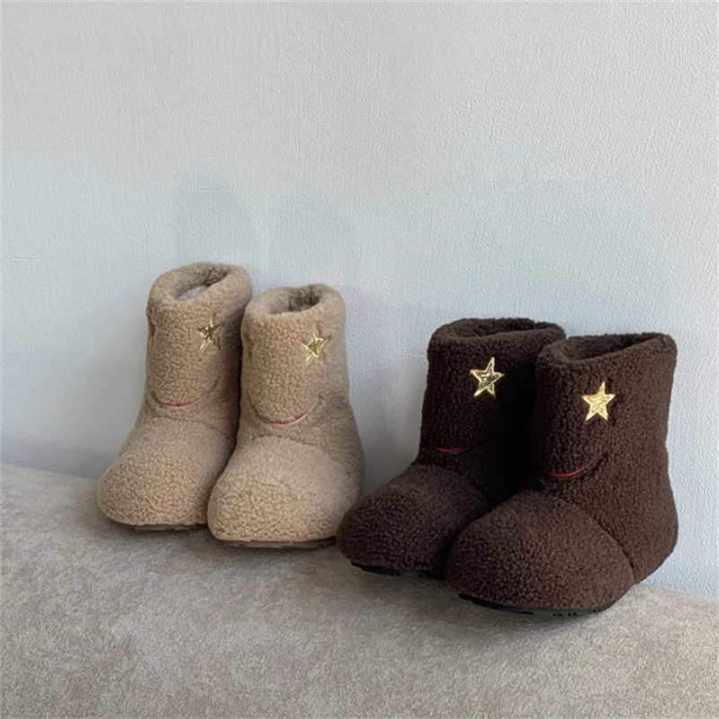 2025 New Winter Children Snow Boots Warm Plush Soft Sole Kids Barefoot Shoes Non-slip Fashion Girls Cotton Boots EU 23-33
2025 New Winter Children Snow Boots Warm Plush Soft Sole Kids Barefoot Shoes Non-slip Fashion Girls Cotton Boots EU 23-33