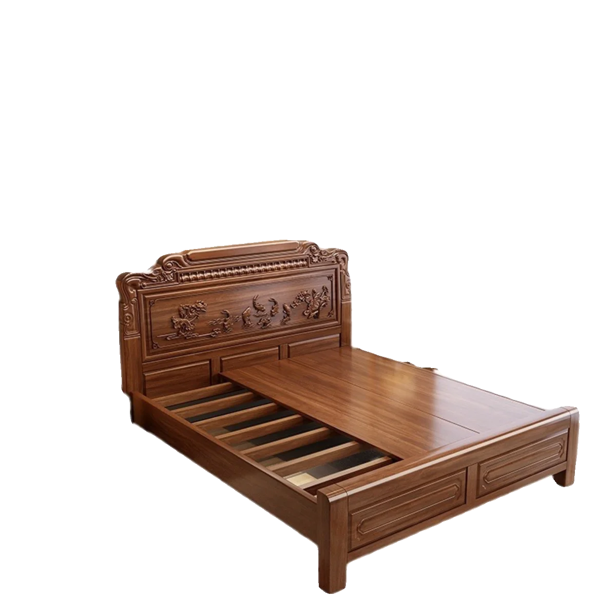 Carved South American red sandalwood Ming and Qing retro new Chinese master bedroom large bed single sheet cabinet
Carved South American red sandalwood Ming and Qing retro new Chinese master bedroom large bed single sheet cabinet