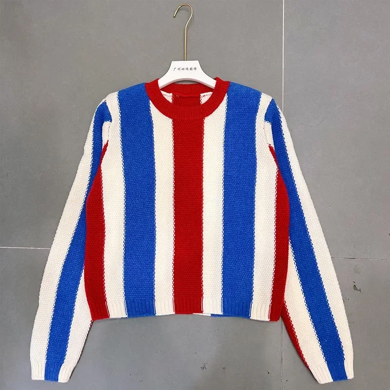 Autumn Winter Fashion Y2K Striped Thick Soft Wool Knitted Pullovers Women's Clothing Casual Loose O-neck Sweaters
Autumn Winter Fashion Y2K Striped Thick Soft Wool Knitted Pullovers Women's Clothing Casual Loose O-neck Sweaters