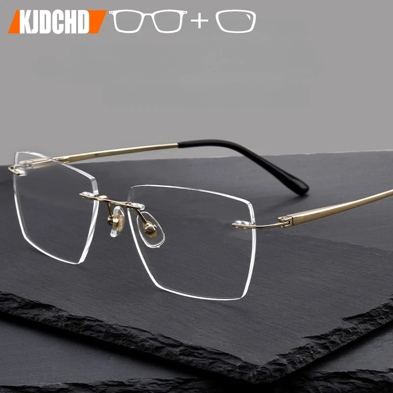 KJDCHD очки по рецепту мужские прогрессивные очки с защитой от синего света чистый титан очки без оправы с оптическими линзами
KJDCHD очки по рецепту мужские прогрессивные очки с защитой от синего света чистый титан очки без оправы с оптическими линзами